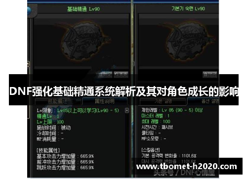 DNF强化基础精通系统解析及其对角色成长的影响